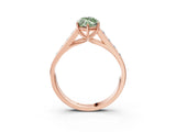 Rose gold Fancy Green Marquise  Solitaire Channel-Set Diamond Engagement Ring with Four-Prong Setting_35