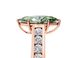Rose gold Fancy Green Marquise  Solitaire Channel-Set Diamond Engagement Ring with Four-Prong Setting_37