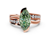 Rose gold Fancy Green Marquise  Solitaire Channel-Set Split Shank Ring with Tension Prong Setting_3