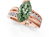 Rose gold Fancy Green Marquise  Solitaire Channel-Set Split Shank Ring with Tension Prong Setting_4