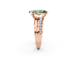 Rose gold Fancy Green Marquise  Solitaire Channel-Set Split Shank Ring with Tension Prong Setting_5