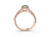Rose gold Fancy Green Marquise  Solitaire Chevron Pave Diamond Engagement Ring with Six-Prong Setting_23