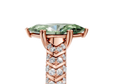 Rose gold Fancy Green Marquise  Solitaire Chevron Pave Diamond Engagement Ring with Six-Prong Setting_25