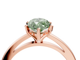 Rose gold Fancy Green Marquise  Solitaire Diamond Engagement Ring with Four-Prong Setting on a Classic Band_7