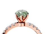 Rose gold Fancy Green Marquise  Solitaire Diamond Pavé Band with Four-Prong Setting_32