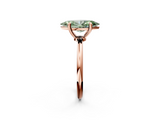 Rose gold Fancy Green Marquise  Solitaire Diamond Ring with 4-Prong Setting on a Classic Band_5