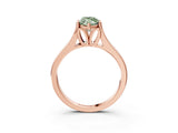 Rose gold Fancy Green Marquise  Solitaire Diamond Ring with Cathedral Band and Four-Prong Setting_68