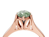 Rose gold Fancy Green Marquise  Solitaire Diamond Ring with Cathedral Band and Four-Prong Setting_69