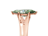 Rose gold Fancy Green Marquise  Solitaire Diamond Ring with Cathedral Band and Four-Prong Setting_70