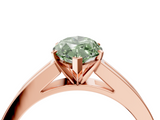 Rose gold Fancy Green Marquise  Solitaire Diamond Ring with Channel-Set Band and Four-Prong Setting_7