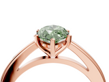 Rose gold Fancy Green Marquise  Solitaire Diamond Ring with Four-Prong Setting and Classic Band_7