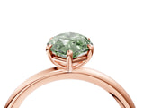 Rose gold Fancy Green Marquise  Solitaire Diamond Ring with Four-Prong Setting on a Plain Band_24