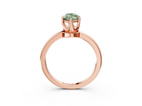 Rose gold Fancy Green Marquise  Solitaire Diamond Ring with Six-Prong Setting on a Classic Band_6