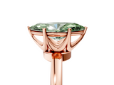 Rose gold Fancy Green Marquise  Solitaire Diamond Ring with Six-Prong Setting on a Classic Band_8