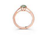 Rose gold Fancy Green Marquise  Solitaire Diamond Ring with Split Shank and Four-Prong Setting_15