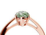 Rose gold Fancy Green Marquise  Solitaire Diamond Ring with Split Shank and Four-Prong Setting_16