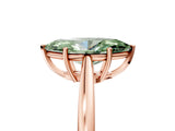 Rose gold Fancy Green Marquise  Solitaire Diamond Ring with Split Shank and Four-Prong Setting_17