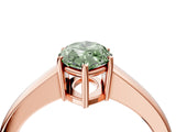 Rose gold Fancy Green Marquise  Solitaire Diamond Ring with Tapered Band and Four-Prong Setting_53