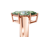 Rose gold Fancy Green Marquise  Solitaire Diamond Ring with Tapered Band and Four-Prong Setting_54