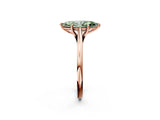 Rose gold Fancy Green Marquise  Solitaire Engagement Ring with Four-Prong Setting and Classic Band 4