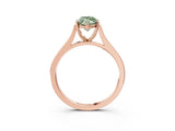 Rose gold Fancy Green Marquise  Solitaire Heart Prong Engagement Ring with Tapered Band_58