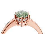 Rose gold Fancy Green Marquise  Solitaire Pavé Band Prong Setting Ring_24