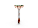Rose gold Fancy Green Marquise  Solitaire Pave Split Shank Engagement Ring with Six-Prong Setting_39