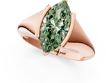 Rose gold Fancy Green Marquise  Solitaire Tension Set Diamond Ring_21