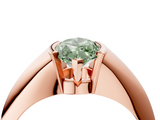 Rose gold Fancy Green Marquise  Solitaire Tension Set Diamond Ring_24