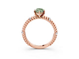 Rose gold Fancy Green Marquise  Solitaire Twisted Band Prong Set Engagement Ring_64