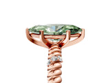 Rose gold Fancy Green Marquise  Solitaire Twisted Band Prong Set Engagement Ring_66