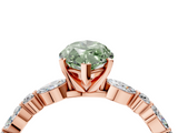 Rose gold Fancy Green Marquise  Solitaire with Side Stones on a Pavé Band and Four-Prong Setting_27