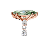 Rose gold Fancy Green Marquise  Solitaire with Side Stones on a Pavé Band and Four-Prong Setting_28