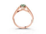 Rose gold Fancy Green Oval Cut Cut Pave Split Shank Engagement Ring with Four-Prong Setting_3