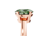 Rose gold Fancy Green Oval  Cut Solitaire Ring with Four-Prong Setting and Classic Band_33