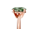 Rose gold Fancy Green Oval  Cut Solitaire Ring with Four-Prong Setting on a Classic Band_69