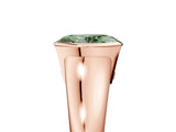 Rose gold Fancy Green Oval Cut Solitaire Tension Set Diamond Ring with Split Shank Band_5