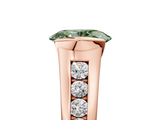 Rose gold Fancy Green Oval  Solitaire Bezel-Set Diamond Ring with Channel-Set Band_42