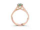 Rose gold Fancy Green Oval  Solitaire Channel-Set Diamond Engagement Ring with Four-Prong Setting_35