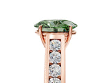 Rose gold Fancy Green Oval  Solitaire Channel-Set Diamond Engagement Ring with Four-Prong Setting_37