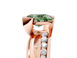 Rose gold Fancy Green Oval  Solitaire Channel-Set Split Shank Ring with Tension Prong Setting_8