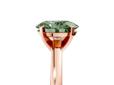 Rose gold Fancy Green Oval  Solitaire Diamond Engagement Ring with Four-Prong Setting on a Classic Band_8