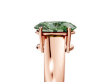 Rose gold Fancy Green Oval  Solitaire Diamond Ring with Tapered Band and Four-Prong Setting_54