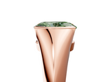 Rose gold Fancy Green Oval  Solitaire Tension Set Diamond Ring_25