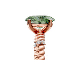 Rose gold Fancy Green Oval  Solitaire Twisted Band Prong Set Engagement Ring_66