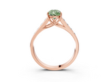 Rose gold Fancy Green Pear  Brilliant Channel-Set Solitaire Ring with Four-Prong Setting_23