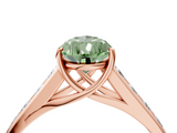 Rose gold Fancy Green Pear  Brilliant Channel-Set Solitaire Ring with Four-Prong Setting_24