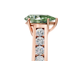 Rose gold Fancy Green Pear  Brilliant Channel-Set Solitaire Ring with Four-Prong Setting_25