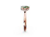 Rose gold Fancy Green Pear  Brilliant Solitaire Engagement Ring with Six-Prong Setting and Classic Band_22