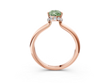 Rose gold Fancy Green Pear  Brilliant Solitaire Engagement Ring with Six-Prong Setting and Classic Band_23